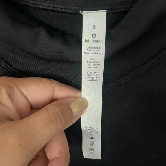 Lululemon chase the chill long sleeve black sweatshirt size 6 - Picture 5 of 5